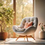 Fauteuil tantra bien placé dans un intérieur harmonieux et apaisant