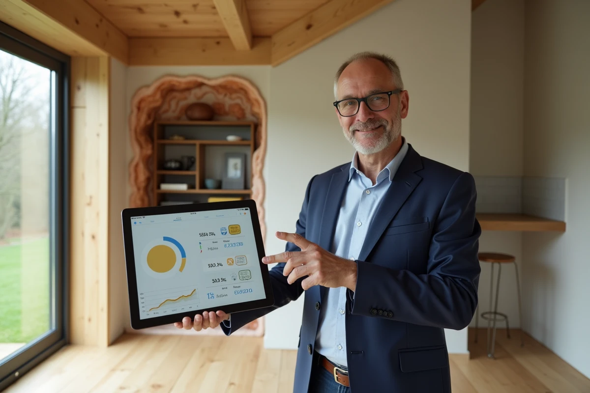 Architecte dans maison moderne et ecofriendly