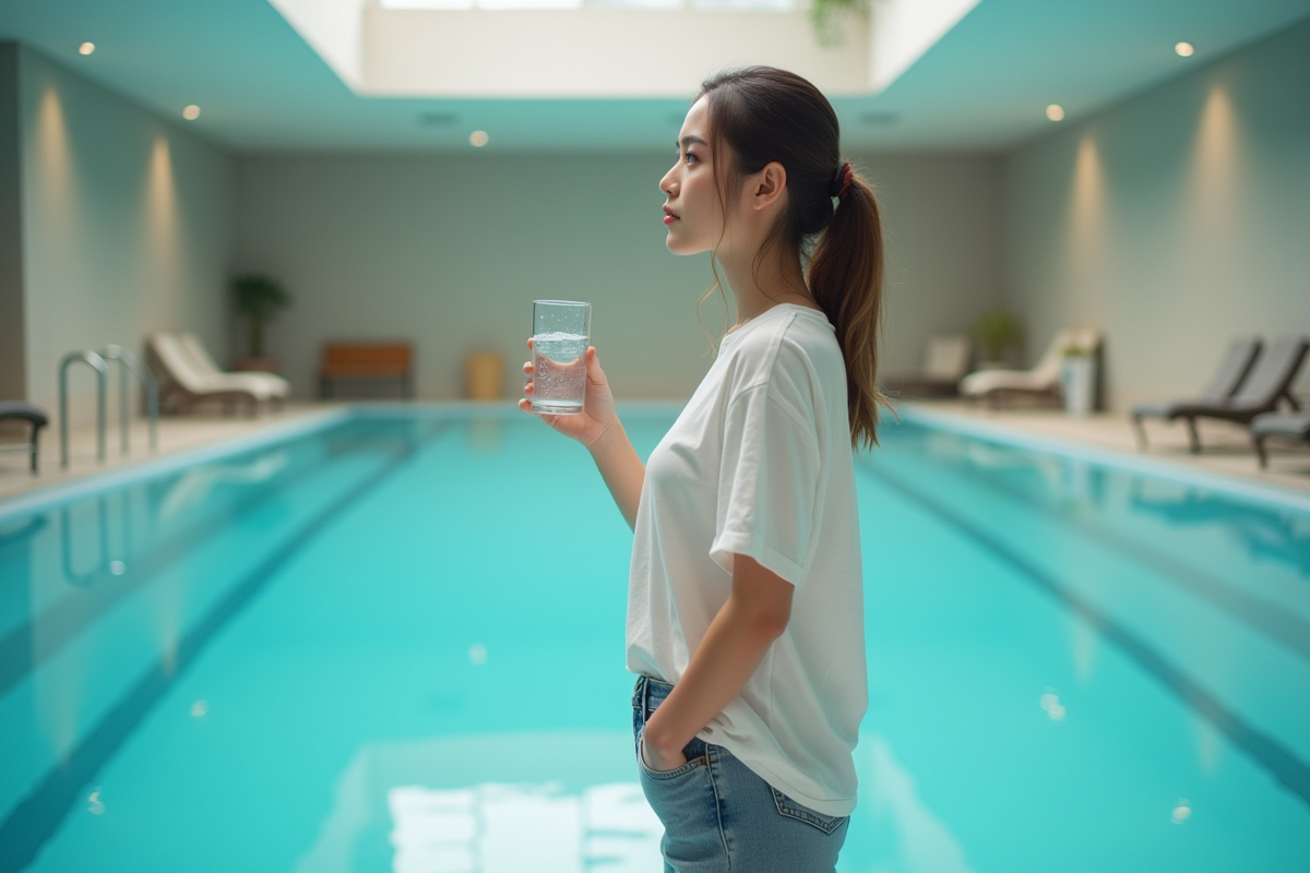 Jeune femme regardant l