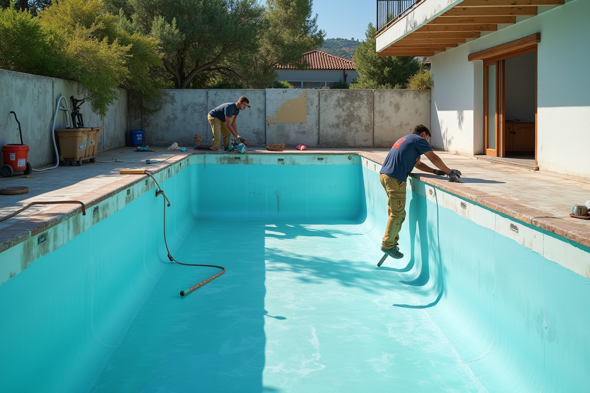 plâtre piscine