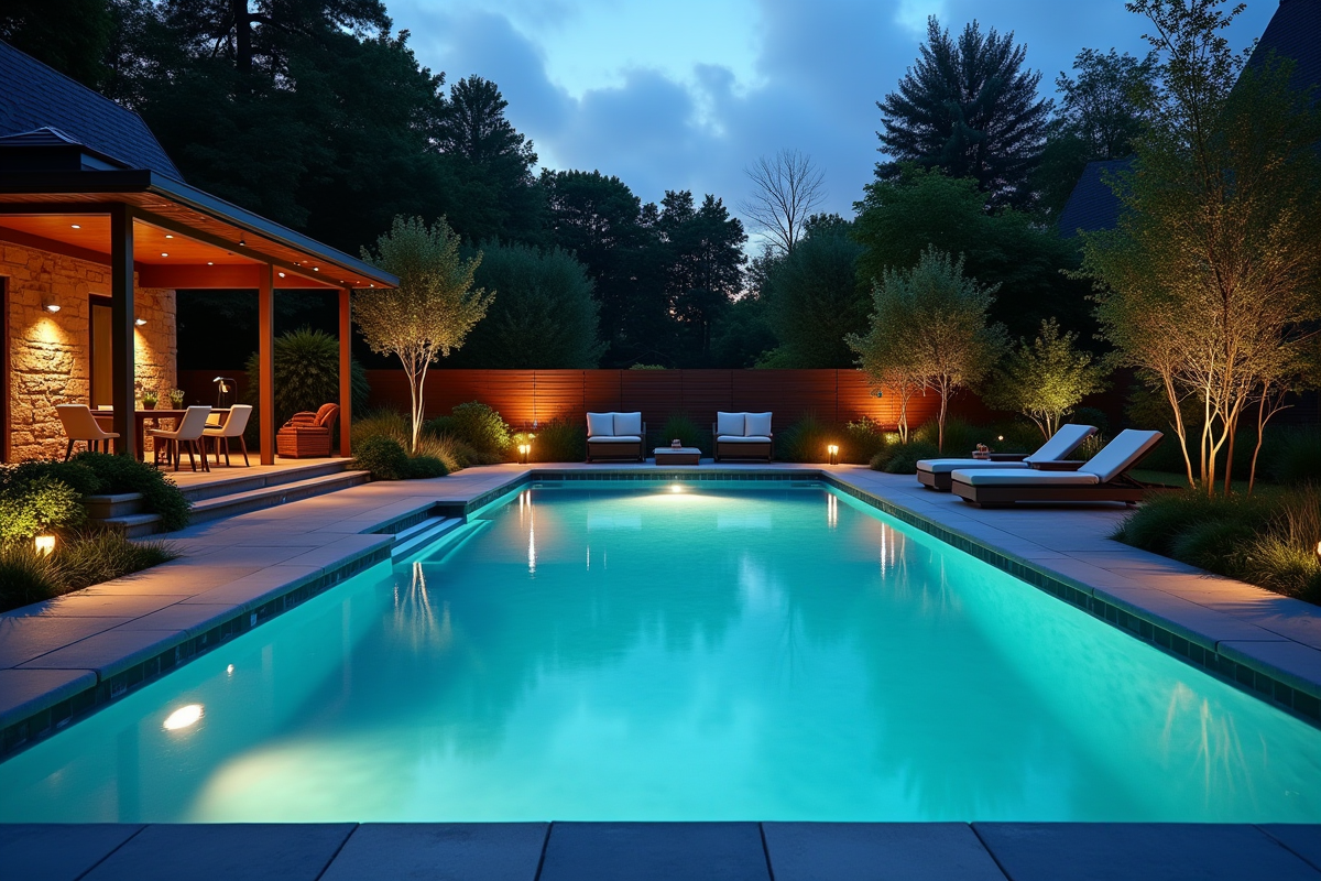 éclairage piscine