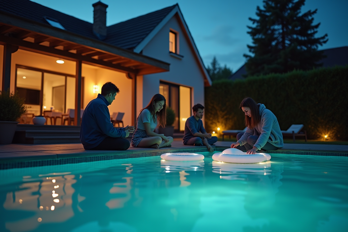 piscine nuit